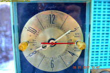 Load image into Gallery viewer, SOLD! - Dec 1, 2017 - STUNNING AQUA BLUE Mid Century Retro Jetsons 1957 Magnavox C5 Tube AM Clock Radio Works Great! - [product_type} - Magnavox - Retro Radio Farm
