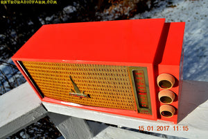 SOLD! - July 13, 2017 - UGLORGEOUS™ Hot Pink Mid Century Retro Vintage 1957 Silvertone 7012 AM Tube Radio Totally Restored! - [product_type} - Silvertone - Retro Radio Farm