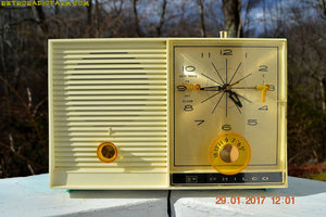 SOLD! - Apr 14, 2108 - TURQUOISE BEAUTY Mid-Century Retro Vintage 1959 Philco Model K-782-124 AM Tube Clock Radio Totally Restored! - [product_type} - Philco - Retro Radio Farm