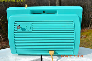 SOLD! - Apr 14, 2108 - TURQUOISE BEAUTY Mid-Century Retro Vintage 1959 Philco Model K-782-124 AM Tube Clock Radio Totally Restored! - [product_type} - Philco - Retro Radio Farm