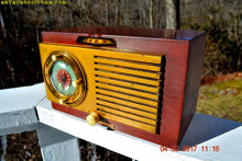 Charger l&#39;image dans la galerie, SOLD! - March 3, 2017 - BLUETOOTH MP3 READY - BURLED TOP Art Deco 1952 General Electric Model 521F AM Brown Bakelite Tube Clock Radio - [product_type} - General Electric - Retro Radio Farm