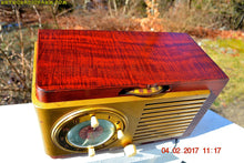 Charger l&#39;image dans la galerie, SOLD! - March 3, 2017 - BLUETOOTH MP3 READY - BURLED TOP Art Deco 1952 General Electric Model 521F AM Brown Bakelite Tube Clock Radio - [product_type} - General Electric - Retro Radio Farm