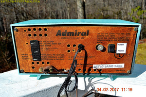 SOLD! - Feb 8, 2017 - BLUETOOTH MP3 READY - Pistachio Green Antique Mid Century Vintage 1955 Admiral 251 AM Tube Radio Totally Restored! - [product_type} - Admiral - Retro Radio Farm