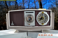 Load image into Gallery viewer, SOLD! - Dec 5, 2018 -  Plum Crazy Mid Century Retro 1963 Motorola Model C4P-55 Tube AM Clock Radio Rare Color! - [product_type} - Motorola - Retro Radio Farm