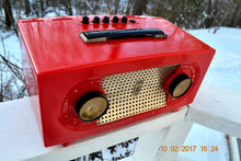 Load image into Gallery viewer, SOLD! - Dec 6, 2017 - CANDY APPLE RED Mid Century Retro Jetsons Vintage 1955 Zenith Model R511-F AM Tube Radio Excellent Condition! - [product_type} - Zenith - Retro Radio Farm