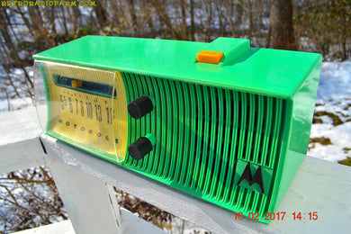 SOLD! - Feb 11, 2019 - Sea Green Mid Century Retro Jetsons 1957 Motorola 57H Tube AM Radio Excellent Condition!