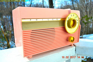 SOLD! - Feb 21, 2017 - MADISON PINK Mid Century Jet Age Retro 1959 Philco Model F813-124 Tube AM Radio Totally Awesome!! - [product_type} - Philco - Retro Radio Farm
