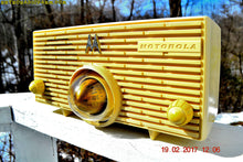 Load image into Gallery viewer, SOLD! - Dec. 18, 2017 - IVORY Mid Century Retro Jetsons 1957 Motorola 56H Turbine Tube AM Radio Works Amazing! - [product_type} - Motorola - Retro Radio Farm