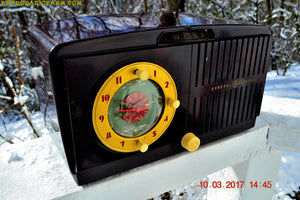 SOLD! - Mar 14, 2017 - BLUETOOTH MP3 READY - Golden Age Art Deco 1953 General Electric Model 515F AM Brown Bakelite Tube Clock Radio Totally Restored!
