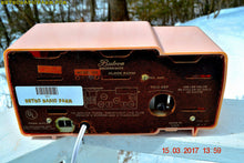 Load image into Gallery viewer, SOLD! - Dec 9, 2017 - FIFTH AVENUE PINK Mid Century Retro Jetsons 1957 Bulova Model 120 Tube AM Clock Radio Excellent Condition! - [product_type} - Bulova - Retro Radio Farm
