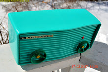 Load image into Gallery viewer, SOLD! - June 17, 2019 - Beautiful Turquoise 1957 Motorola 57R Tube AM Antique Radio New Old Stock Cabinet! - [product_type} - Retro Radio Farm - Retro Radio Farm