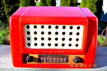 Charger l&#39;image dans la galerie, SOLD! May 28, 2014 - FIRE ENGINE RED Rare Art Deco Retro 1947-49 TELE TONE AM Tube Radio Works! Wow! - [product_type} - Teletone - Retro Radio Farm