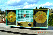 Load image into Gallery viewer, SOLD! - June 28, 2014 - STUNNING AQUA BLUE Retro Jetsons 1957 Magnavox C5 Tube AM Clock Radio WORKS! - [product_type} - Magnavox - Retro Radio Farm