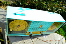 Load image into Gallery viewer, SOLD! - June 28, 2014 - STUNNING AQUA BLUE Retro Jetsons 1957 Magnavox C5 Tube AM Clock Radio WORKS! - [product_type} - Magnavox - Retro Radio Farm
