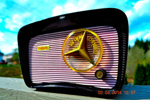 SOLD ! - Oct. 23, 2014 - Retro Vintage PINK and BLACK Travler T-204 AM Tube Radio WORKS!