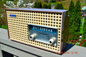 SOLD! - Dec 24, 2014 - SAHARA TAUPE Atomic Age Vintage 1957 General Electric T-166 Tube AM Radio WORKS! - [product_type} - General Electric - Retro Radio Farm