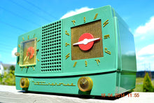 Charger l&#39;image dans la galerie, SOLD! - Dec 30, 2014 - GUMBY GREEN Retro Jetsons 1955 Westinghouse H-385T5 Tube AM Clock Radio WORKS! - [product_type} - Westinghouse - Retro Radio Farm
