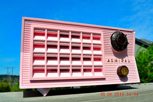 SOLD! - May 16, 2014 - BEAUTIFUL PINK Retro Vintage Atomic Age 1955 Admiral 5S38 Tube AM Radio Works! - [product_type} - Admiral - Retro Radio Farm