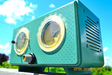 Charger l&#39;image dans la galerie, SOLD! - August 29, 2014 - BEAUTIFUL Turquoise Retro Jetsons 1956 General Electric 566 Tube AM Clock Radio - [product_type} - General Electric - Retro Radio Farm