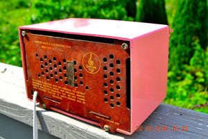 SOLD! - June 5, 2014 - BEAUTIFUL SALMON PINK Retro Vintage 1958 Emerson 924B Tube AM Radio WORKS! - [product_type} - Emerson - Retro Radio Farm