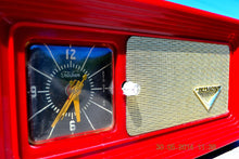 Charger l&#39;image dans la galerie, SOLD! - April 8, 2015 - WILD CHERRY RED Retro Jetsons 1950&#39;s Dumont Tube AM Clock Radio Totally Restored! - [product_type} - Dumont - Retro Radio Farm