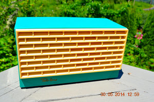 SOLD! - Dec 24, 2014 - AWESOME SEAFOAM GREEN Retro Vintage 1950's or 60's Teletone Unknown Model AM Tube Radio WORKS! - [product_type} - Teletone - Retro Radio Farm