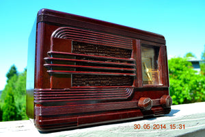 SOLD! - July 01, 2014 - BEAUTIFUL Deco Retro 1938 Packard-Bell 5A Kompak AM Bakelite Tube Radio Works! - [product_type} - Packard-Bell - Retro Radio Farm
