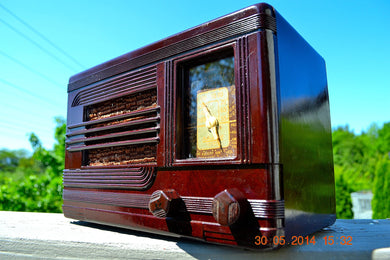 SOLD! - July 01, 2014 - BEAUTIFUL Deco Retro 1938 Packard-Bell 5A Kompak AM Bakelite Tube Radio Works!