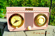 Charger l&#39;image dans la galerie, SOLD! - Nov 3, 2014 - PANTHER PINK Retro Jetsons 1954 DeWald H528 Tube AM Bakelite Clock Radio WORKS! - [product_type} - DeWald - Retro Radio Farm