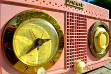 Load image into Gallery viewer, SOLD! - Nov 3, 2014 - PANTHER PINK Retro Jetsons 1954 DeWald H528 Tube AM Bakelite Clock Radio WORKS! - [product_type} - DeWald - Retro Radio Farm