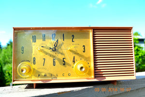 SOLD! - July 28, 2014 - SUAVE MAUVE PINK Retro Jetsons 1950's Philco K778-124 Tube AM Clock Radio WORKS! - [product_type} - Admiral - Retro Radio Farm