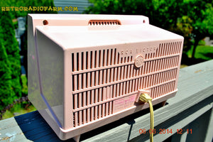 SOLD! - June 12, 2014 - PINK AND WHITE Atomic Age Vintage 1959 RCA Victor Model X-2EF Tube AM Radio WORKS! - [product_type} - RCA Victor - Retro Radio Farm