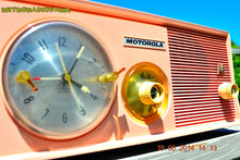Charger l&#39;image dans la galerie, SOLD! - Dec 15, 2014 - SASSY PINK Retro Jetsons 1957 Motorola 5C14PW Tube AM Clock Radio WORKS! - [product_type} - Motorola - Retro Radio Farm