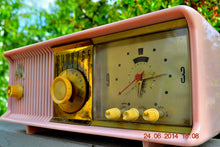Charger l&#39;image dans la galerie, SOLD! - July 3, 2014 - PRETTY IN PINK Retro Jetsons 1957 Motorola 57CC Tube AM Clock Radio WORKS! - [product_type} - Motorola - Retro Radio Farm