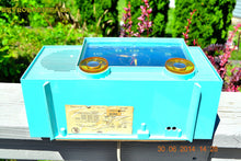 Charger l&#39;image dans la galerie, SOLD! - July 8, 2014 - AQUAMARINE Vintage Atomic Age 1959 Philco G755-124 Tube AM Radio Clock Alarm Works! - [product_type} - Philco - Retro Radio Farm