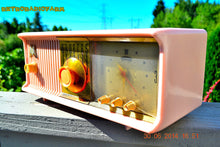 Load image into Gallery viewer, SOLD! - Jan 15, 2016 - MARILYN PINK Retro Jetsons 1957 Motorola 57CC Tube AM Clock Radio Totally Restored! - [product_type} - Motorola - Retro Radio Farm