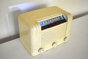 Vanilla Ivory Vintage 1946 Delco Model R1236 AM Vacuum Tube Radio Sounds Great!