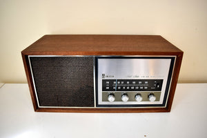 Hardwood 1969-1970 Emerson Model 31T56 AM FM Solid State Radio Sounds Fantastic! World Traveled!
