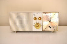 Load image into Gallery viewer, Bluetooth MP3 Ready To Go - Linen White 1962 Emerson Model 31L02 Vacuum Tube AM Radio Excellent Condition and Great Sounding!