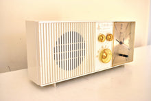 Load image into Gallery viewer, Bluetooth MP3 Ready To Go - Linen White 1962 Emerson Model 31L02 Vacuum Tube AM Radio Excellent Condition and Great Sounding!