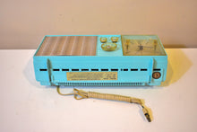 Load image into Gallery viewer, Laguna Turquoise 1962 Emerson Model 31L04 Vacuum Tube AM Radio Beauty and Sounds Great!