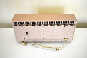 Beige Pink 1962 Emerson Lifetimer II Model 31L04 Vacuum Tube AM Clock Radio Excellent Condition! Sounds Great!