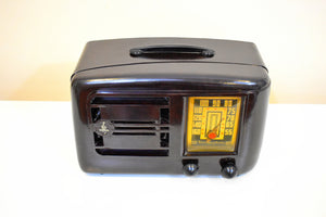 Bluetooth Ready To Go - Umber Brown Bakelite 1947 Emerson Model 507 AM Vacuum Tube Radio Sounds Marvelous!
