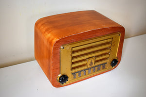 カーブドウッド 1946 エマーソン モデル 578A AM 真空管ラジオ 美しい小さなウッディ!