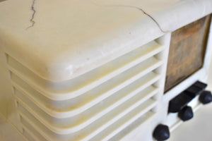 Carrera Gioia White 1939 Emerson Model CY269 AM Shortwave Vacuum Tube Radio Sounds Marvelous!