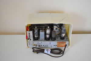 Carrera Gioia White 1939 Emerson Model CY269 AM Shortwave Vacuum Tube Radio Sounds Marvelous!