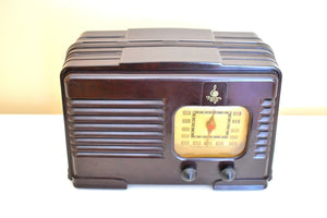 Deco Brown Bakelite 1941 Emerson Model DW-330B AM Tube Radio Sounds Marvelous Excellent Plus Condition!