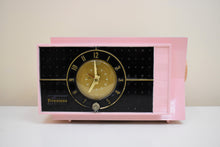 Load image into Gallery viewer, Bluetooth Ready To Go - Mamie Pink 1956 Firestone Model 4-A-160 AM Bakelite Vacuum Tube Radio Sounds Great!