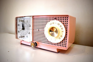 Bluetooth Ready To Go - Blossom Pink 1959 General Electric Model C437B AM Radio Works Great! Excellent Condition!