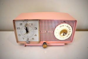 Bluetooth Ready To Go - Blossom Pink 1959 General Electric Model C437B AM Radio Works Great! Excellent Condition!